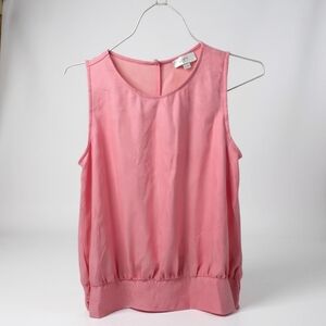 LOFT Ann Taylor Outlet Banded Halter Top Shirt Sheer Pink Blouse Small